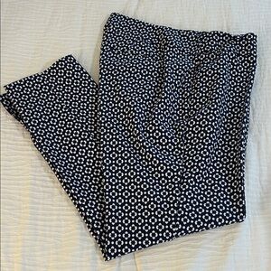 Talbots Navy and White Micro-Pattern Chinos